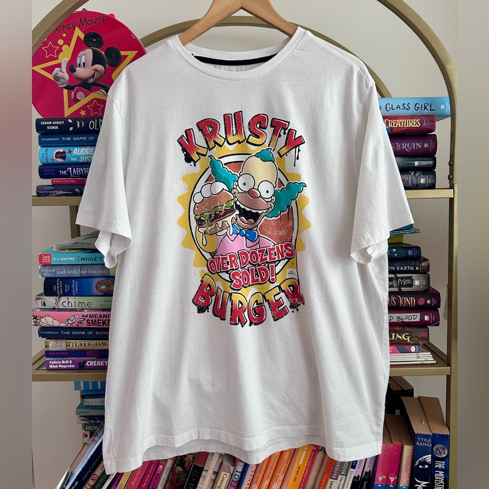 The Simpsons Krusty the Clown “Krusty Burger” Graphic T-Shirt 🍔🤡